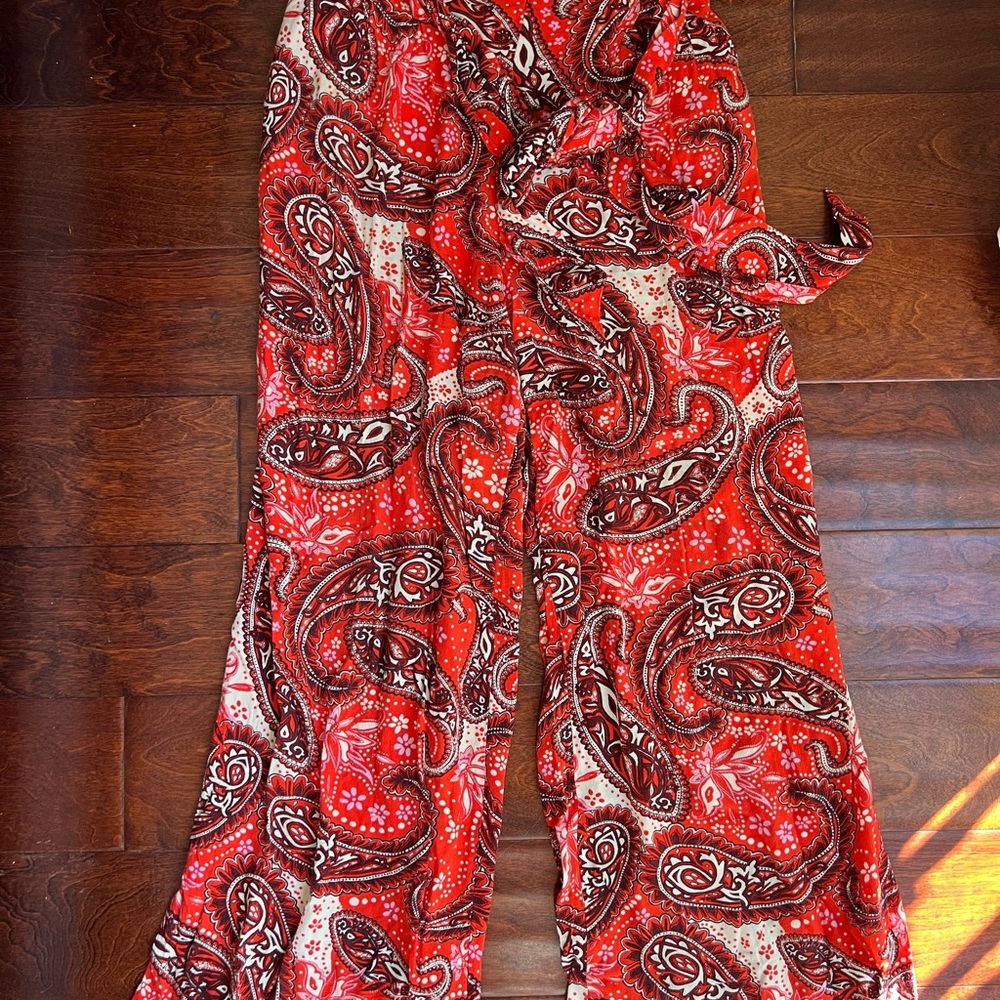 Paisley Red Women's Pants